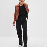 Paula - Blouson biker cuir femme