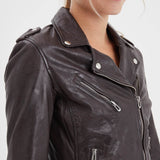 Paula - Blouson biker cuir femme