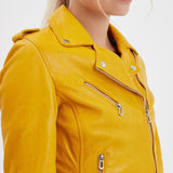 Paula - Blouson biker cuir femme
