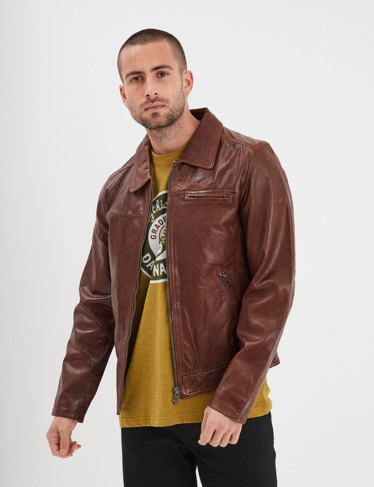 Major - Men's leather jacket