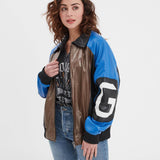 Racila - Women's oversized leather jacket