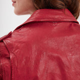 Paula - Blouson biker cuir femme