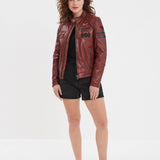 Walkora - Blouson moto vintage femme