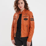 Walkora - Blouson moto vintage femme