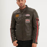 Gasly - Blouson cuir motard