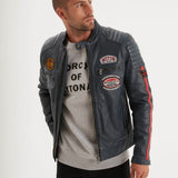 Gasly - Blouson cuir motard