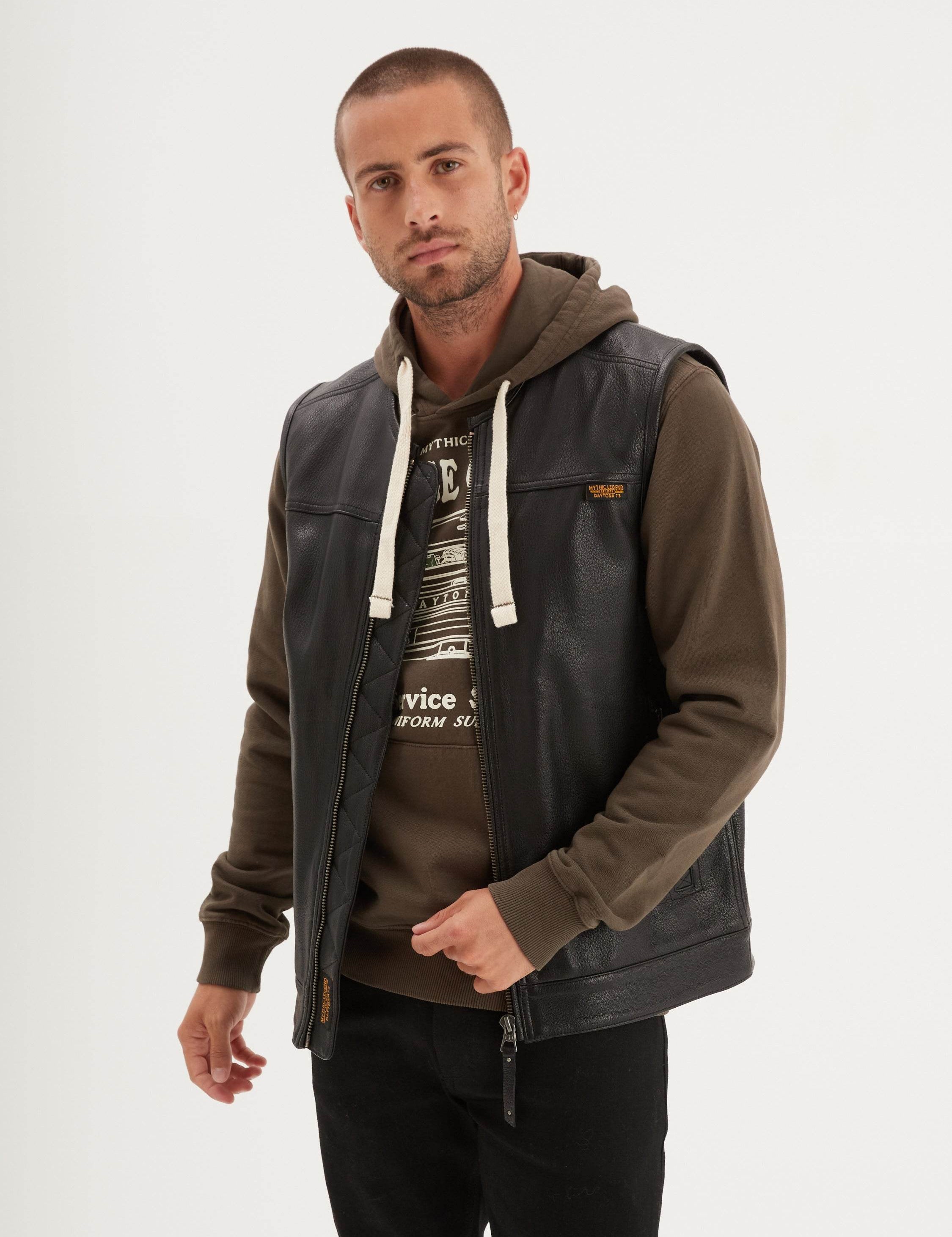 West Road - Men's leather vest