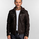 Scaroni madisson - Blouson cuir homme marron