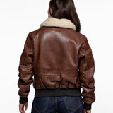 Air pilot - Blouson aviateur cuir femme