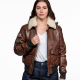 Air pilot - Blouson aviateur cuir femme