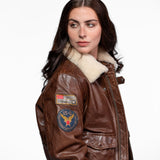 Air pilot - Blouson aviateur cuir femme