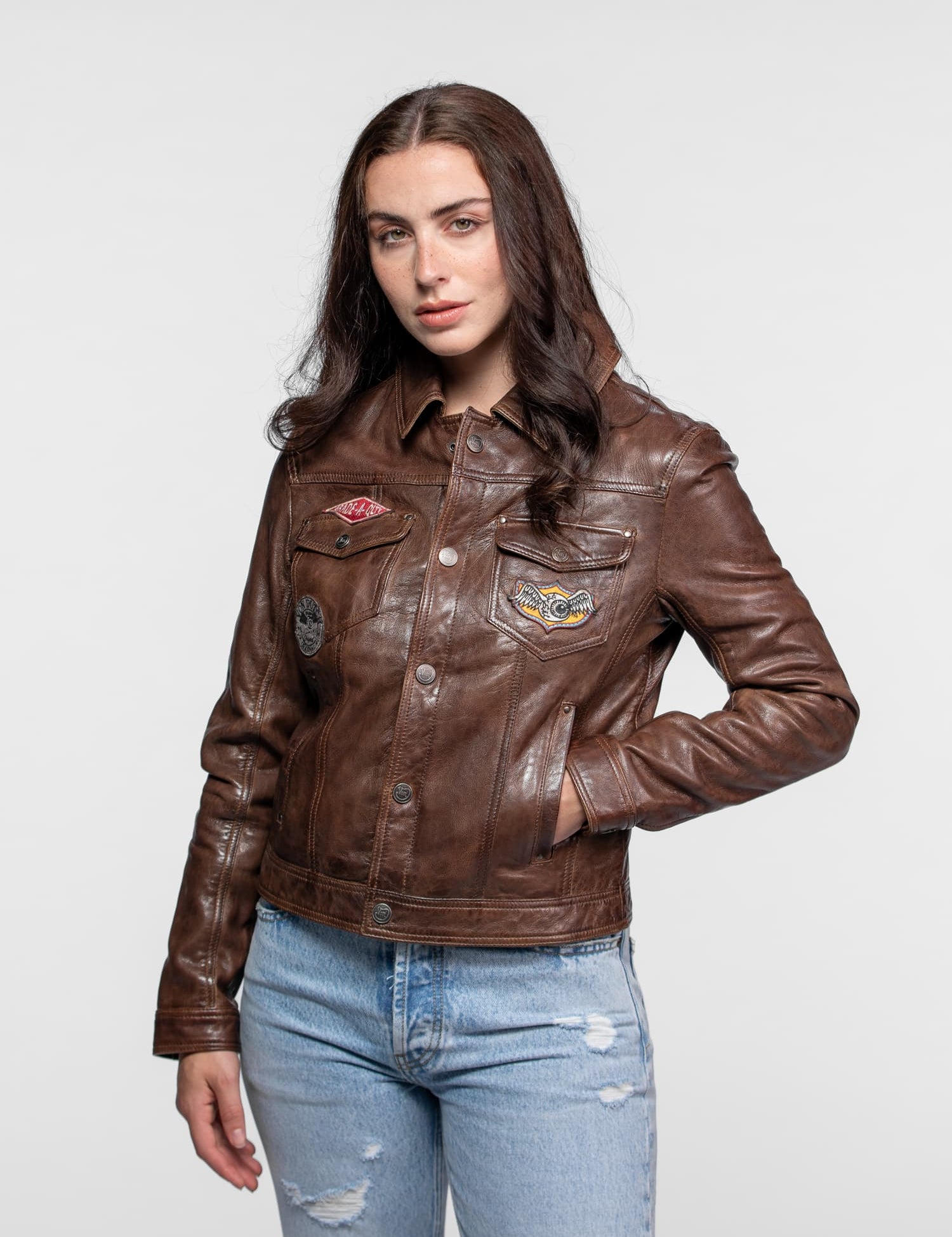 Jeans - Veste cuir von dutch