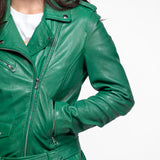Paula - Blouson biker cuir femme