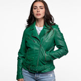 Paula - Blouson biker cuir femme