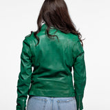 Paula - Blouson biker cuir femme