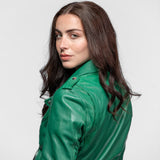 Paula - Blouson biker cuir femme