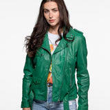 Paula - Blouson biker cuir femme