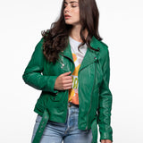 Paula - Blouson biker cuir femme