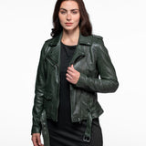 Paula - Blouson biker cuir femme