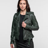 Paula - Blouson biker cuir femme