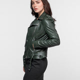 Paula - Blouson biker cuir femme