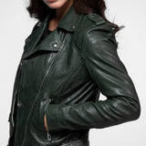 Paula - Blouson biker cuir femme