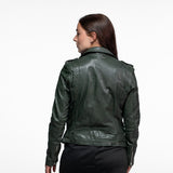 Paula - Blouson biker cuir femme