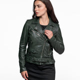 Paula - Blouson biker cuir femme