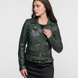 Paula - Blouson biker cuir femme