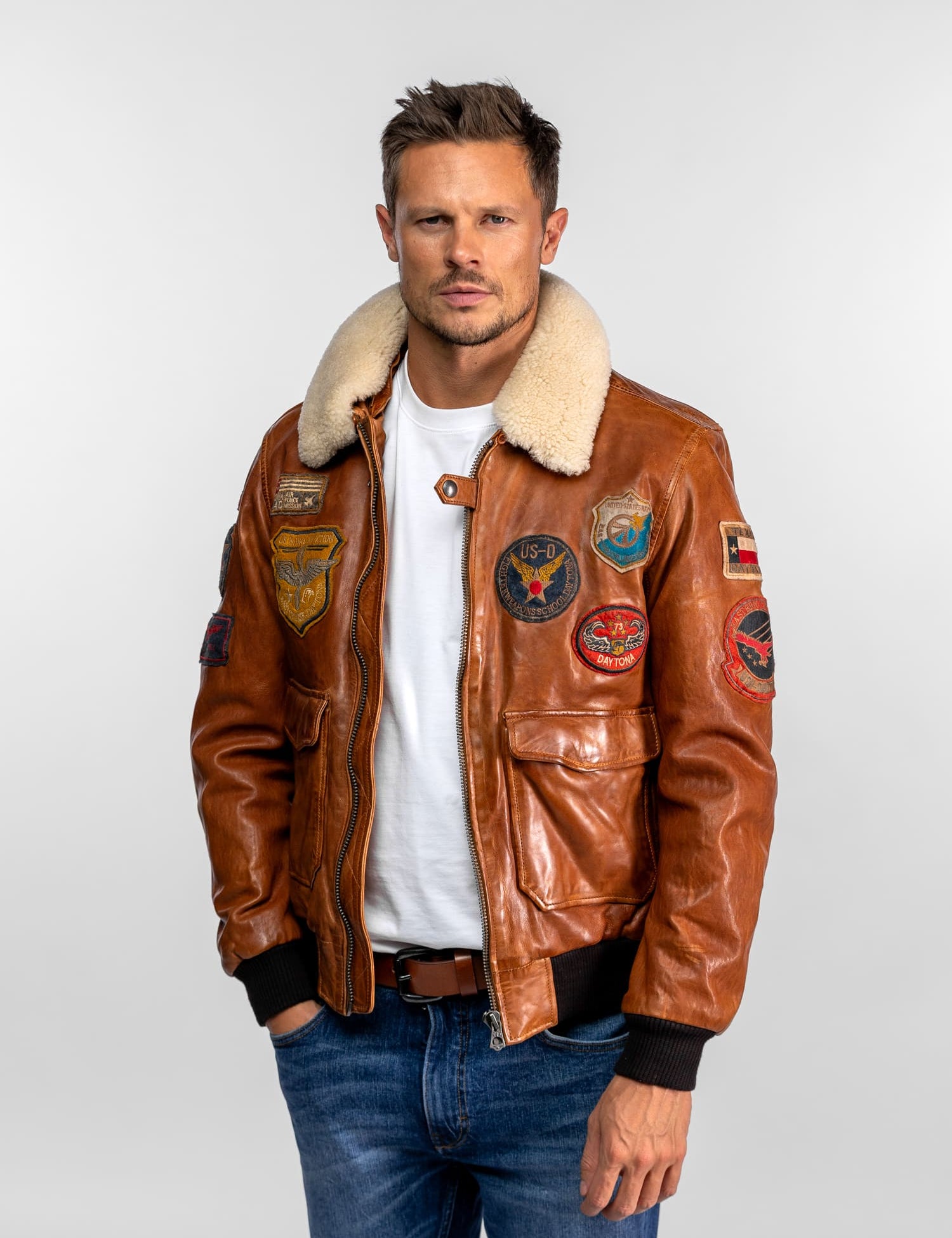 Mythic - Blouson air force cuir homme