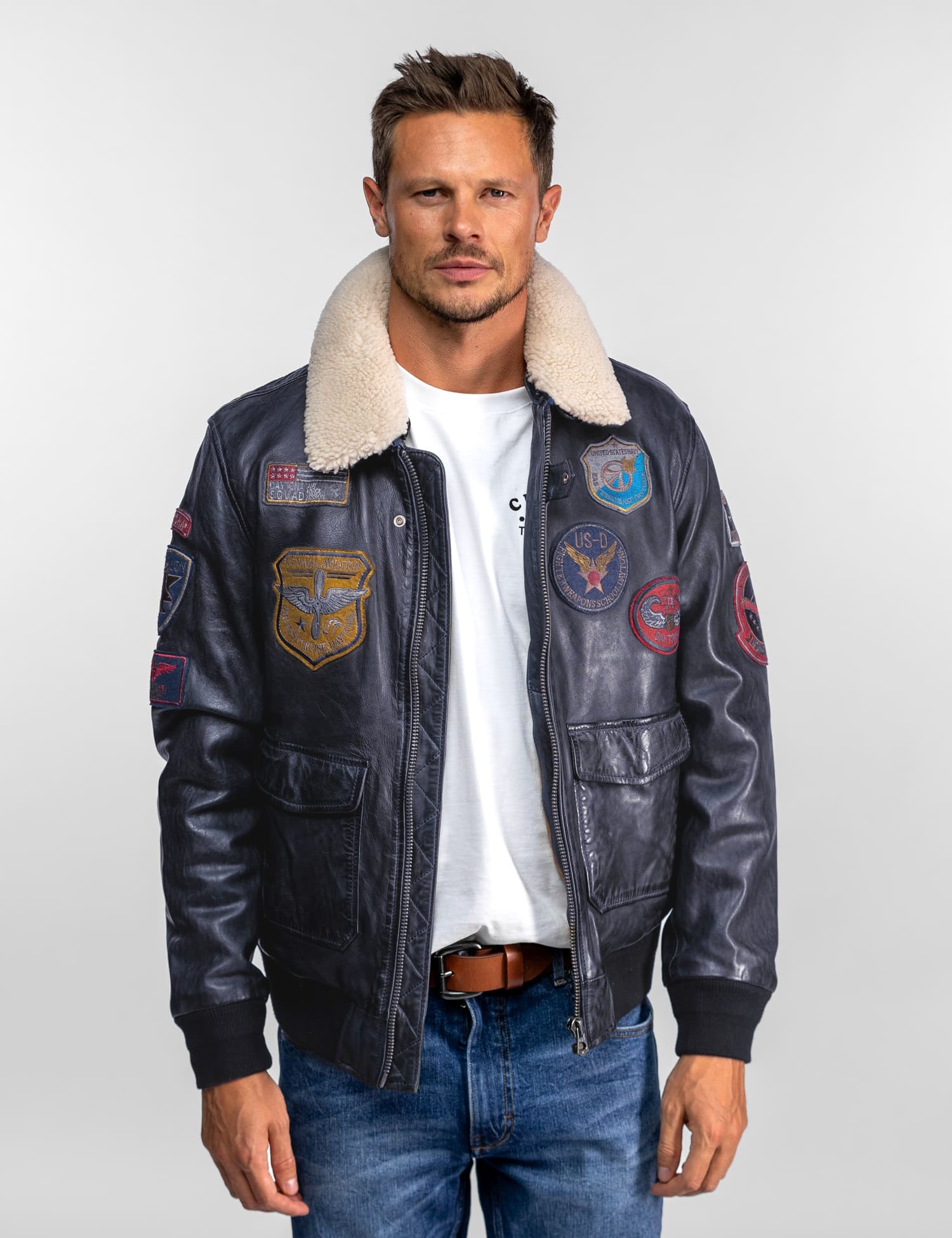 Mythic - Blouson air force cuir homme