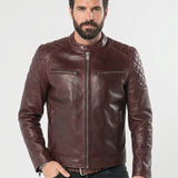 Cobalt - Men's leather biker jacket