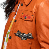Asya - Women's vintage leather jacket