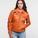 Asya - Veste cuir vintage femme