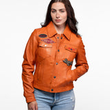 Asya - Women's vintage leather jacket