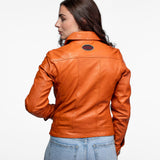 Asya - Women's vintage leather jacket