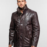 Moose - Veste cuir vintage homme