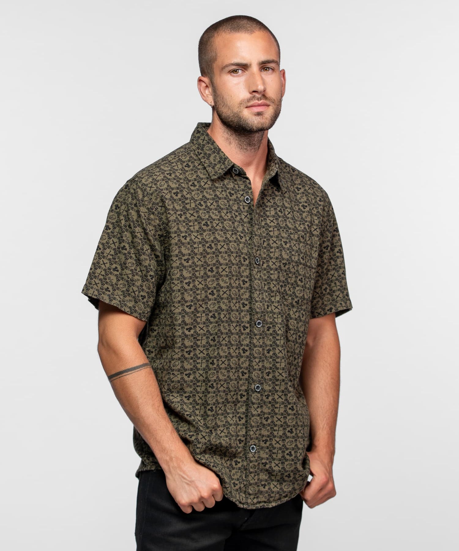 Moss - Chemise à motifs moto