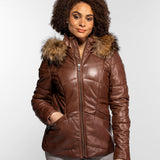 Nagel - Doudoune cuir femme