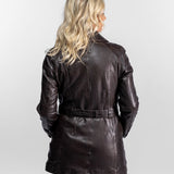 Ebert - Manteau trench cuir femme