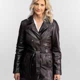 Ebert - Manteau trench cuir femme