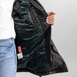 Ebert - Manteau trench cuir femme