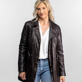 Ebert - Manteau trench cuir femme