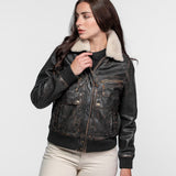 Butler - Blouson aviateur cuir femme