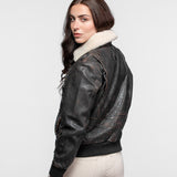 Butler - Blouson aviateur cuir femme