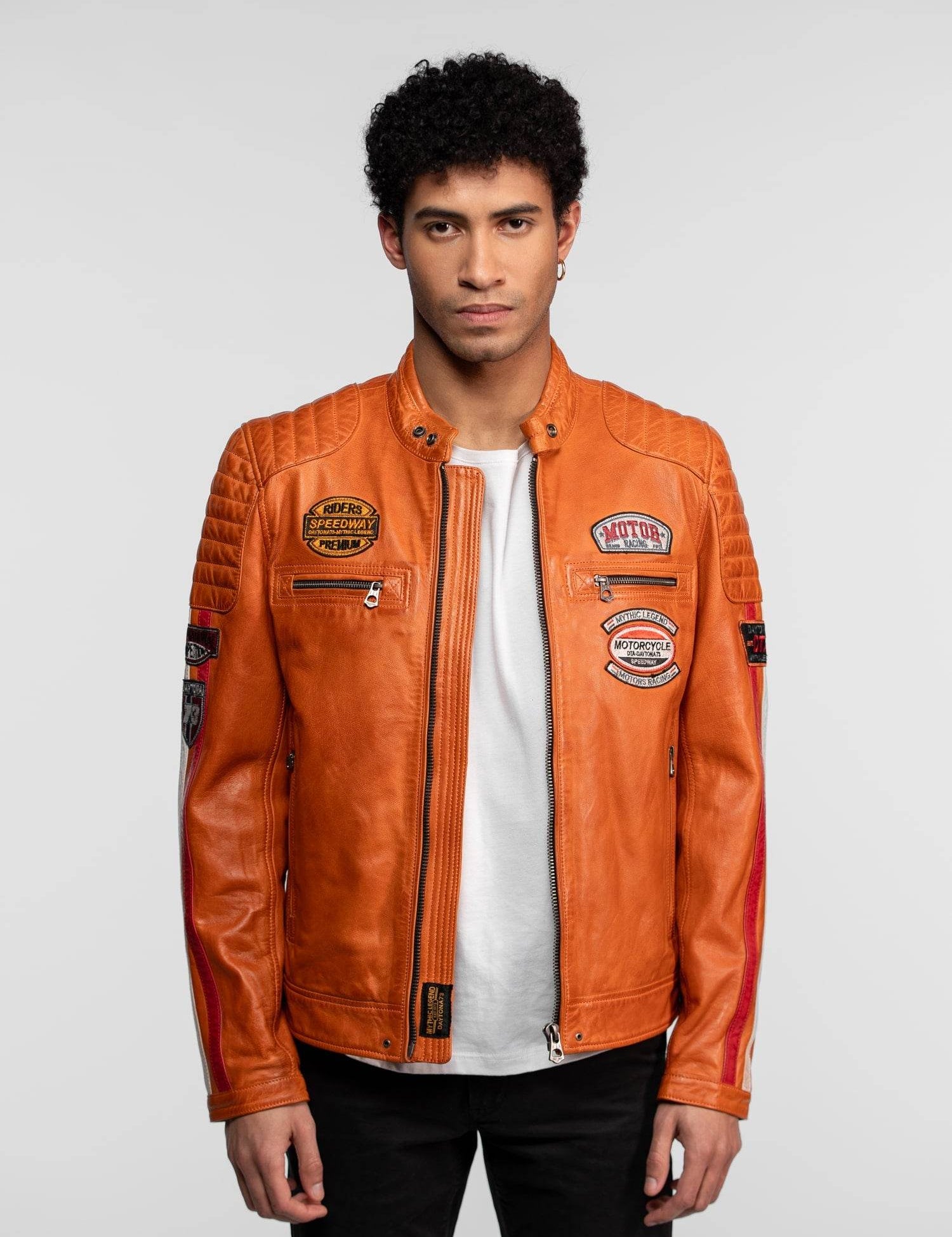 Gasly - Blouson cuir motard