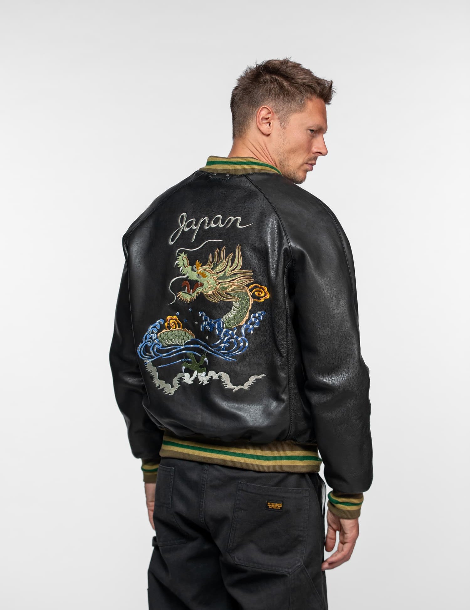 Triade - Bomber sukajan cuir
