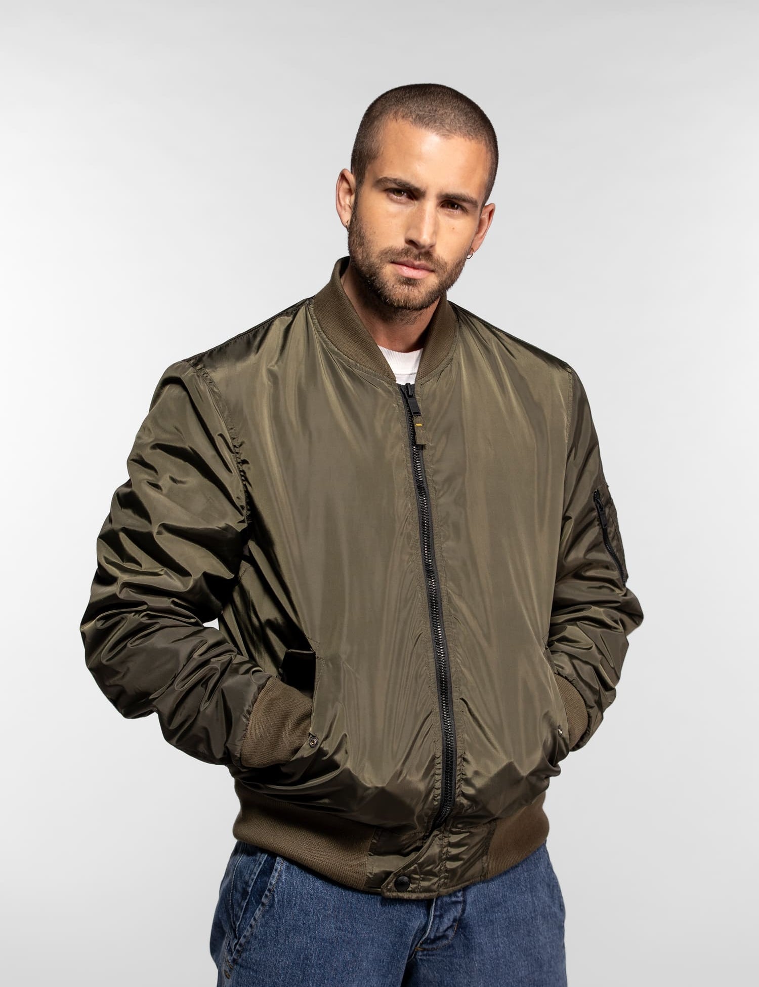 Medes - Nylon aviator bomber jacket