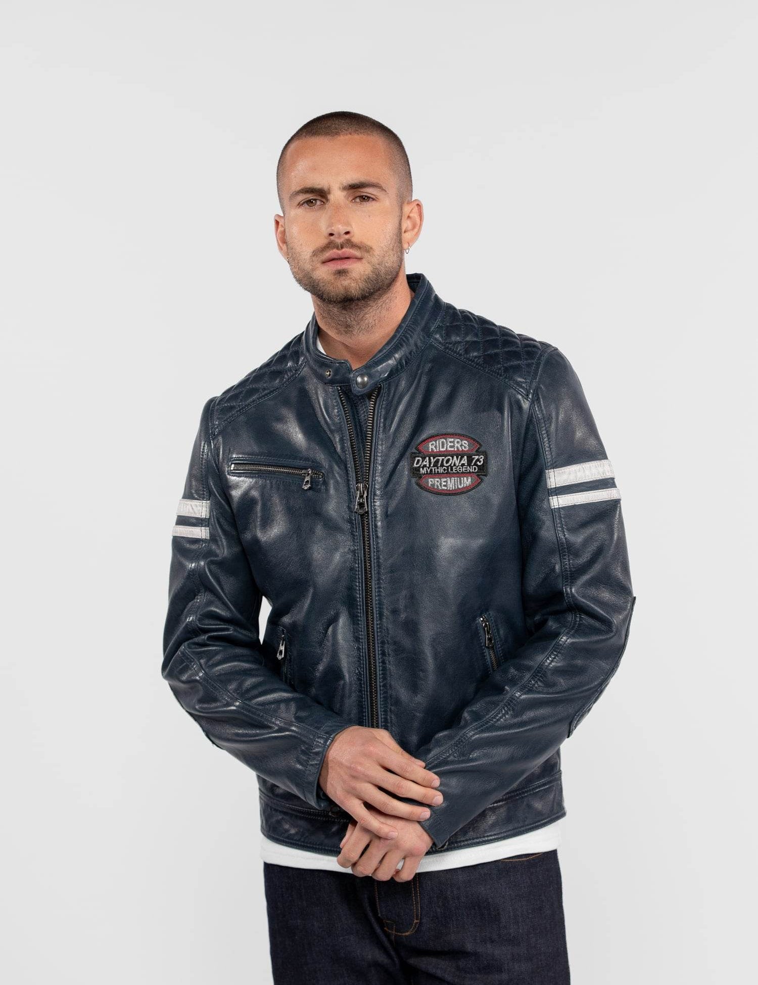 Spencer - Blouson cuir racing