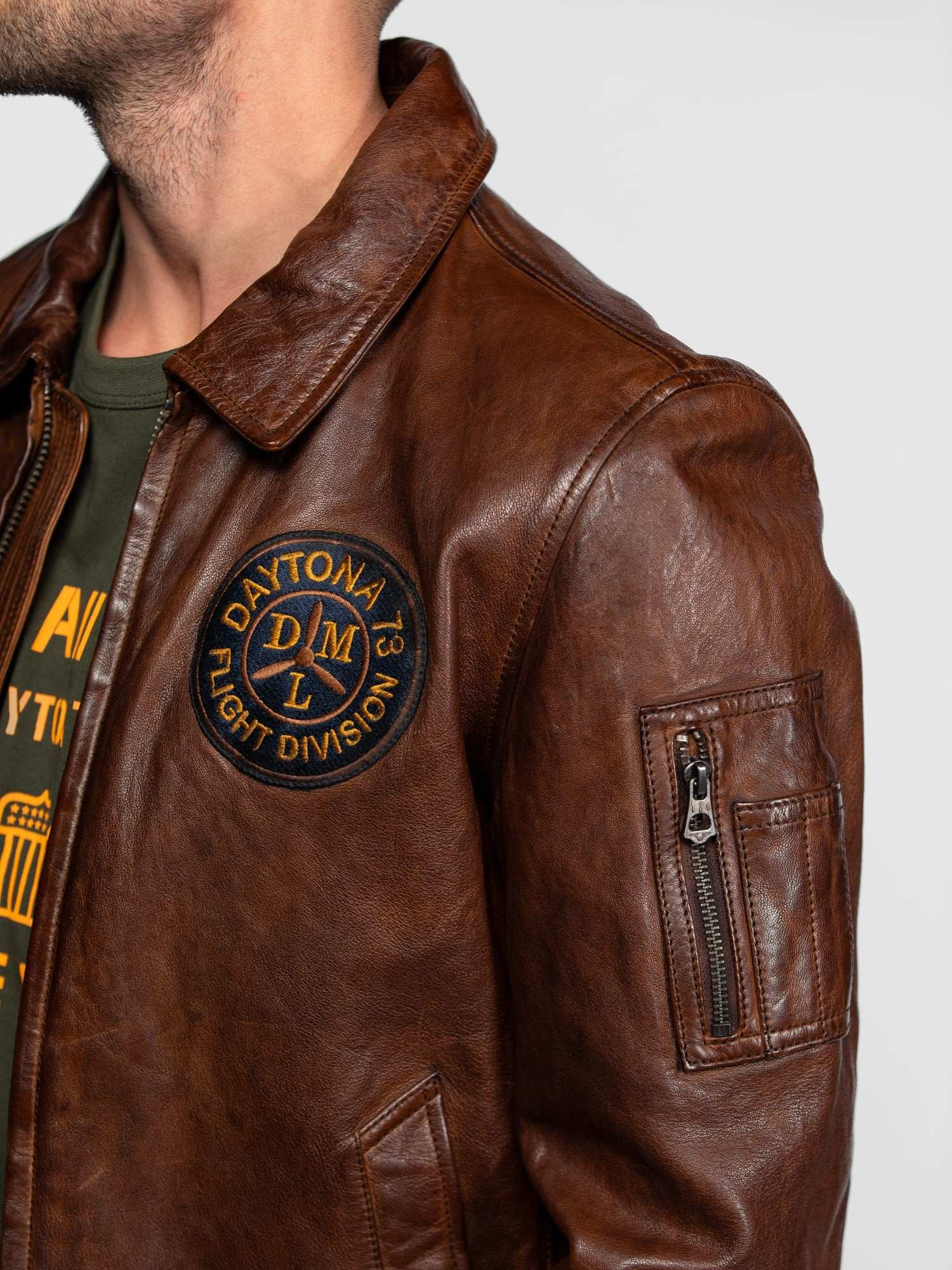 Monty - Blouson cuir aviateur